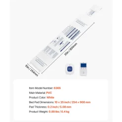 VEVOR Early Alert Bed Alarm System, Wireless Bed Sensor Pad with Call Button & Pager, Pre-Alert Safety Bed Alarms and Fall Prevention for Elderly, Dementia Patients, and Adults (10 x 35-inch)