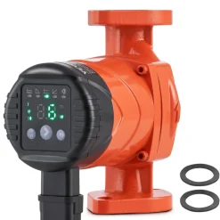 VEVOR E007-2F2 Hot Water Recirculating Pump, 110V, 42W 16 GPM High Efficiency Circulator Pump, EMC Automatic Hot Water Circulation Pump 1" NPT Flange Circulator Pump for Home Water Heater System