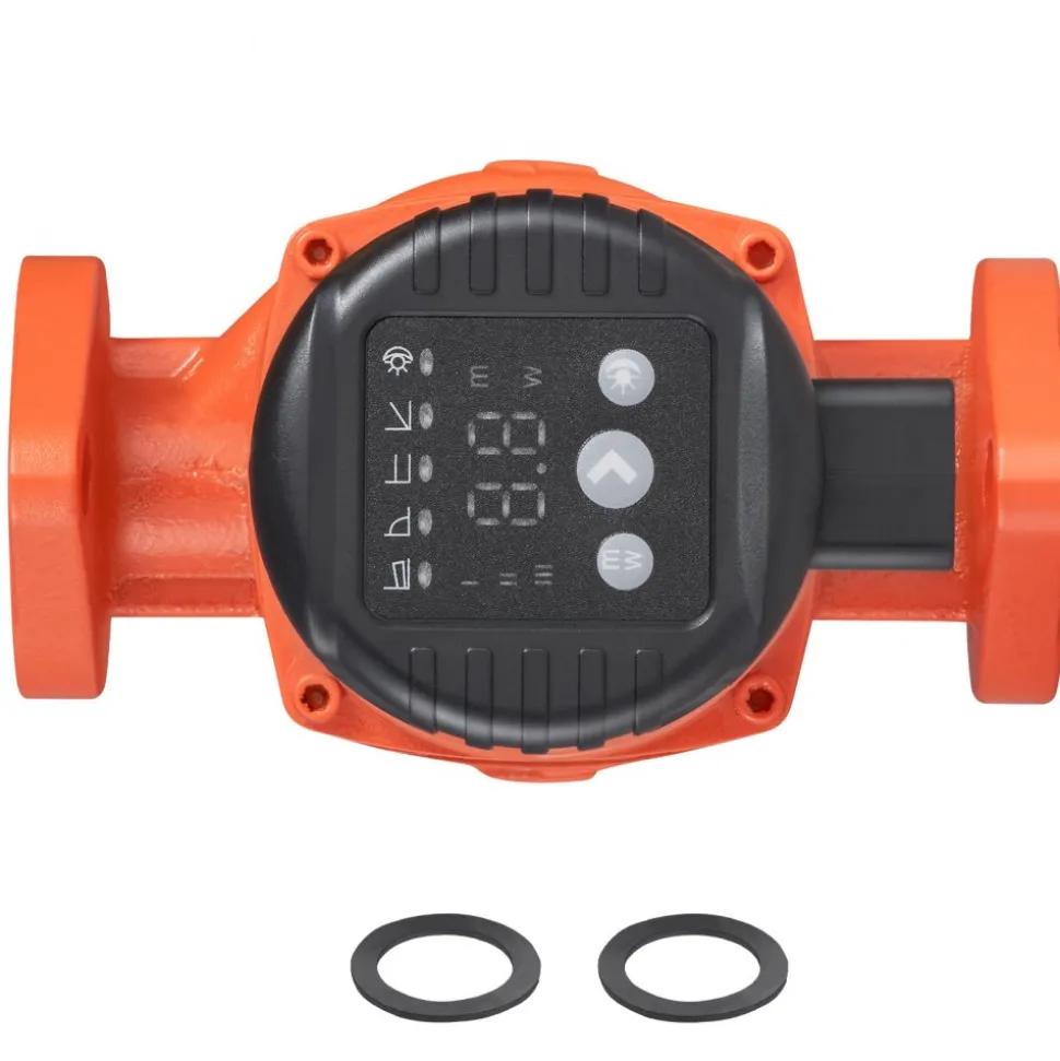 VEVOR E007-2F2 Hot Water Recirculating Pump, 110V, 42W 16 GPM High Efficiency Circulator Pump, EMC Automatic Hot Water Circulation Pump 1" NPT Flange Circulator Pump for Home Water Heater System