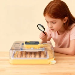 VEVOR 48 Egg Incubator, Automatic Egg Turner with LED Candler, Temperature Display & Auto Humidity Control, 360° View Clear Window, Poultry Eggs Incubator for Hatching Chicks Ducks Goose Quail