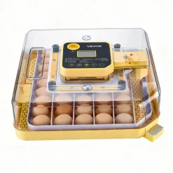 VEVOR 48 Egg Incubator, Automatic Egg Turner with LED Candler, Temperature Display & Auto Humidity Control, 360° View Clear Window, Poultry Eggs Incubator for Hatching Chicks Ducks Goose Quail