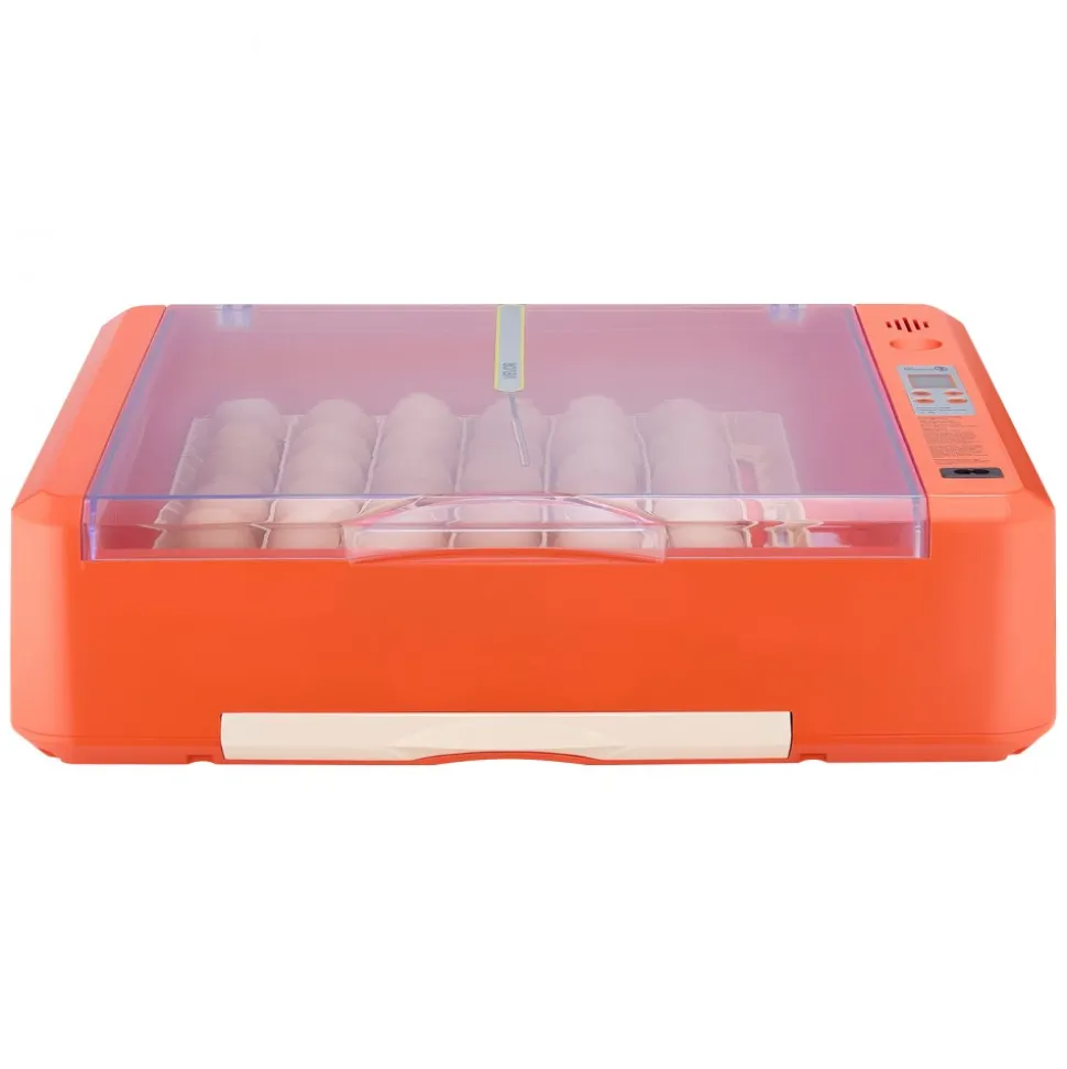 VEVOR 36 Egg Incubator, Automatic Egg Turner with LED Candler & Water Tray, Temperature & Humidity Control, 360° View Clear Window, Poultry Eggs Incubators for Hatching Chicks Ducks Goose Quails