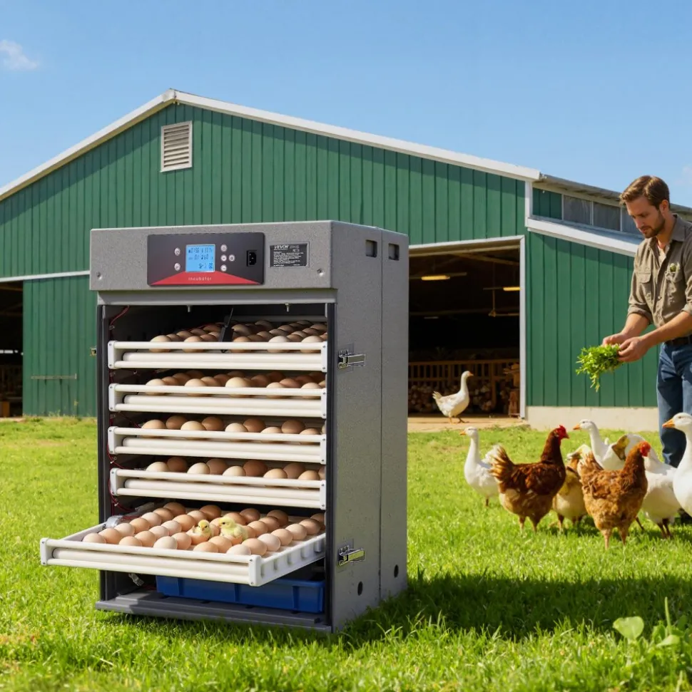 VEVOR 400 Egg Incubator, Poultry Incubator Cabinet with Automatic Eggs Turning, Temperature & Humidity Control, Heating & Cooling Egg Hatcher, Commercial Incubators for Hatching Chicks Ducks Goose