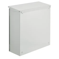VEVOR Electrical Enclosure, 24'' x 24'' x 8'', NEMA 4 Outdoor Enclosure, IP65 Waterproof & Dustproof Cold-Rolled Carbon Steel Hinged Junction Box for Outdoor Indoor Use, with Rain H