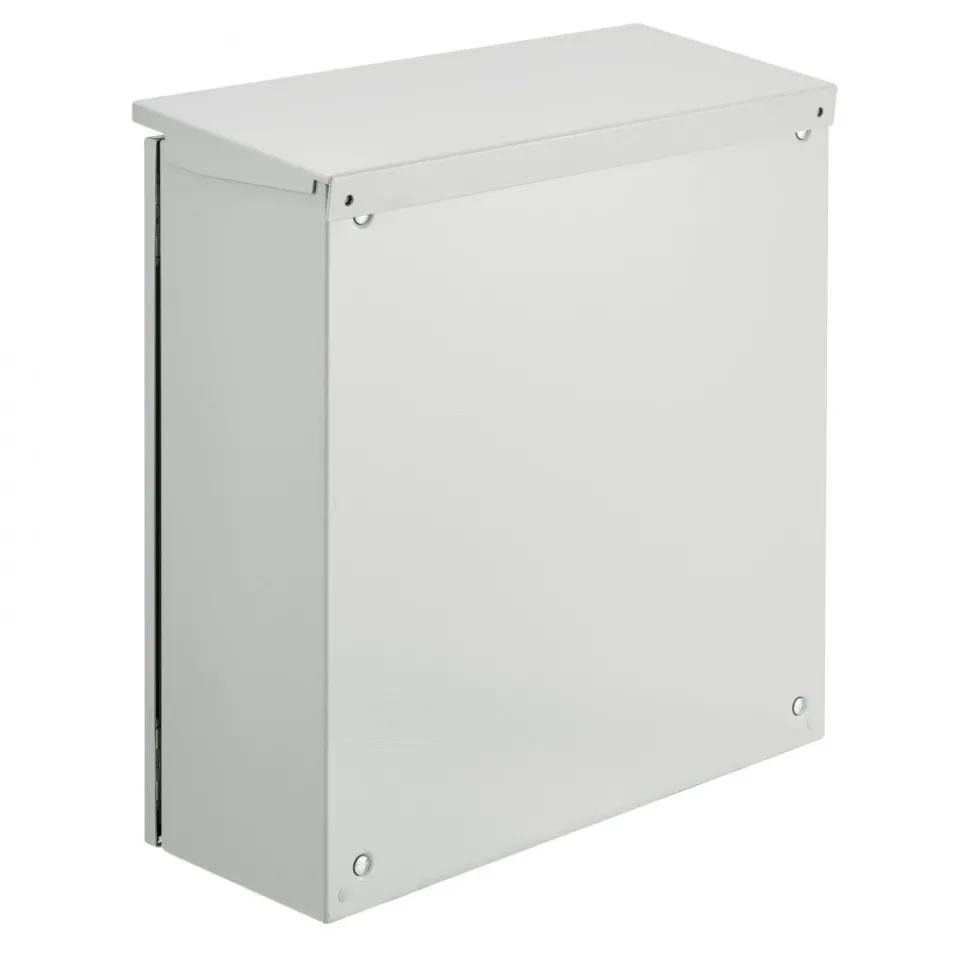 VEVOR Electrical Enclosure, 24'' x 24'' x 8'', NEMA 4 Outdoor Enclosure, IP65 Waterproof & Dustproof Cold-Rolled Carbon Steel Hinged Junction Box for Outdoor Indoor Use, with Rain H
