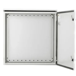 VEVOR Electrical Enclosure, 24'' x 24'' x 12'', NEMA 4 Outdoor Enclosure, IP65 Waterproof & Dustproof Cold-Rolled Carbon Steel Hinged Junction Box for Outdoor Indoor Use, with Rain