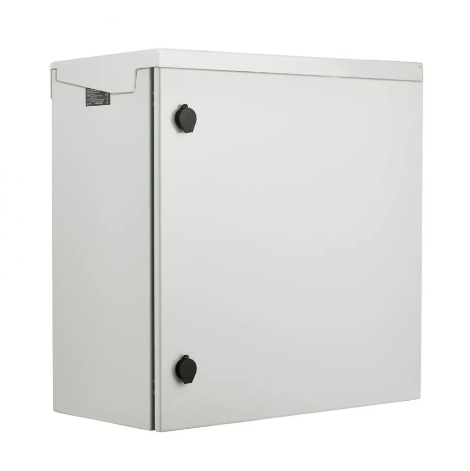 VEVOR Electrical Enclosure, 24'' x 24'' x 12'', NEMA 4 Outdoor Enclosure, IP65 Waterproof & Dustproof Cold-Rolled Carbon Steel Hinged Junction Box for Outdoor Indoor Use, with Rain
