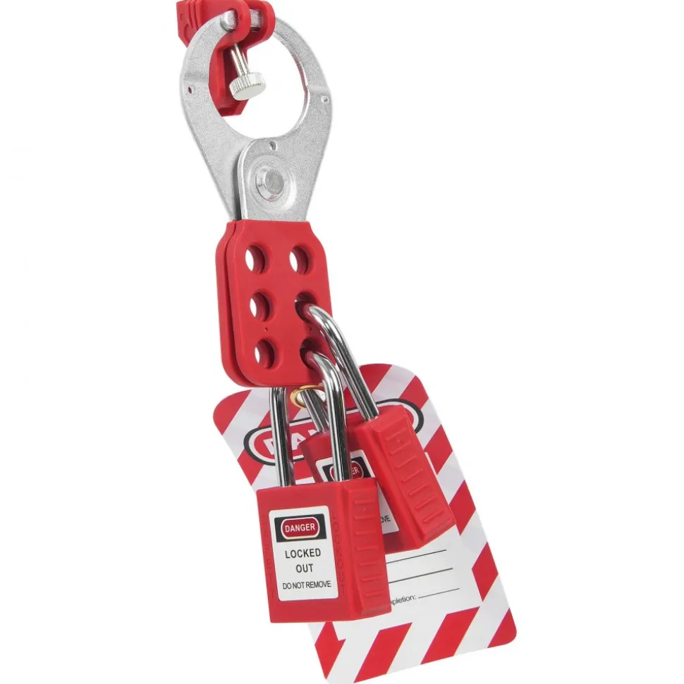 VEVOR Electrical Lockout Tagout Kit, 60 PCS Safety Lockout Tagout Station Includes Padlocks, Hasps, Tags, Nylon Ties, Expansion Kit, and Lockout Station Board, for Industrial, Electric Power