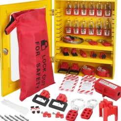 VEVOR Electrical Lockout Tagout Kit, 60 PCS Safety Lockout Tagout Station Includes Padlocks, Hasps, Tags, Nylon Ties, Expansion Kit, and Lockout Station Board, for Industrial, Electric Power