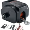 VEVOR Electric Boat Winch, 12V DC 300W, Reversible Electric Trailer Winch for Boats Up to 2000 lbs, Power-in, Power-Out, and Freewheel Operations for Boats with Wired Remote Control & Hand Crank