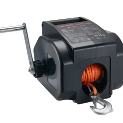 VEVOR Electric Boat Winch, 12V DC 300W, Reversible Electric Trailer Winch for Boats Up to 2000 lbs, Power-in, Power-Out, and Freewheel Operations for Boats with Wired Remote Control & Hand Crank