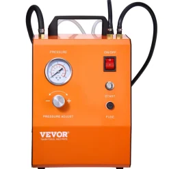 VEVOR Electric Brake Bleeder Kit, Professional 110V Brake Master Cylinder Bleeder Kit with Pressure Gauge & Built-In Air Pump, Versatile Brake Bleeder Adapter Set for Both DC & AC Power