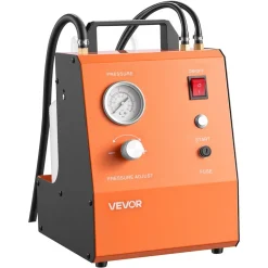 VEVOR Electric Brake Bleeder Kit, 120V Automatic Brake Fluid Bleeding Kit with 7 Master Cylinder Adapters & Dual Power Supplies, 0.6 - 3 Bar Brake Pressure Bleeder Pump Fits Most Passenger Vehicles