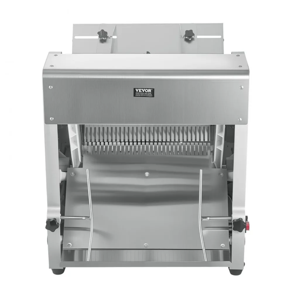 VEVOR Electric Bread Slicer, 370W Bread Slicing Machine, Die-Cast Aluminum Countertop Bread Cutter Machine for 12mm Slice Thickness, Commercial & Home Use for Bakeries Restaurants, 120V