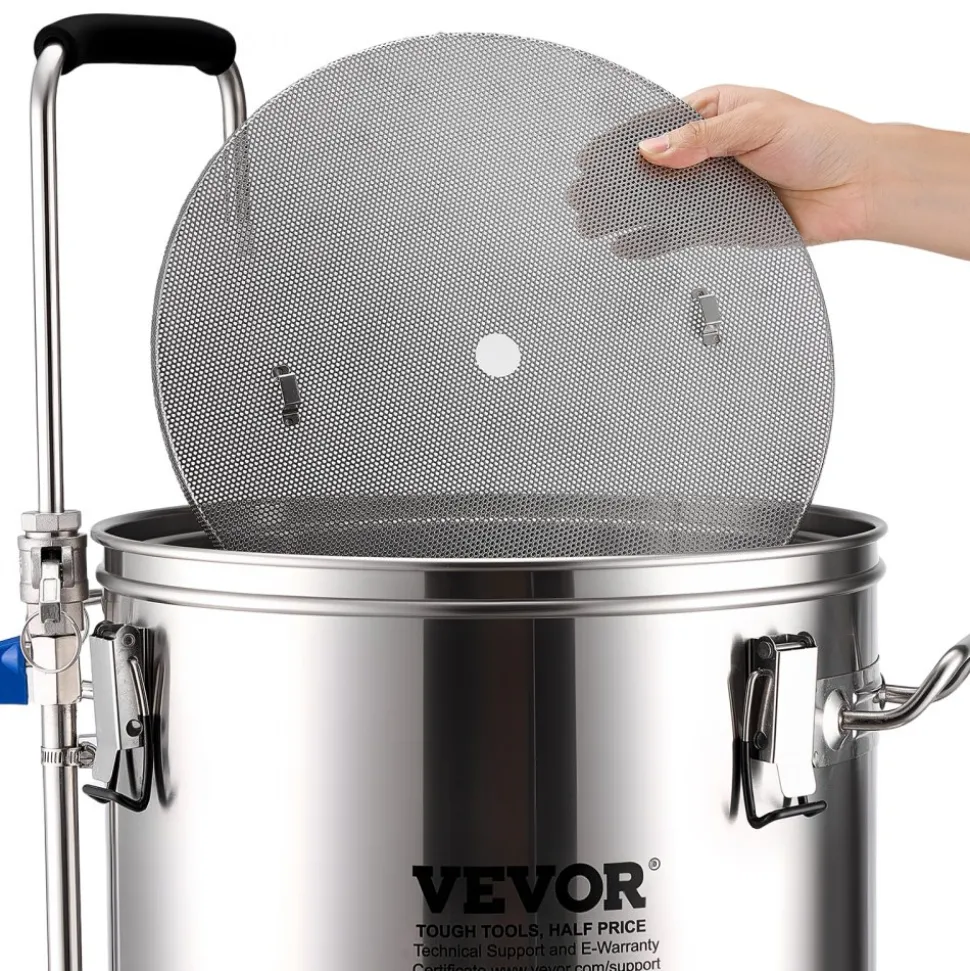 VEVOR Electric Brewing System, 8 Gal/30 L Brewing Capacity, All-in-One Home Beer Brewer with Pump, Mash Boil Device with Panel, Auto/Manual Mode 100-1800W Power 25-100℃ Temp 1-180 min Timer Recipe Memory
