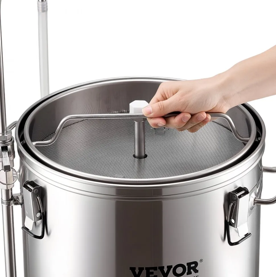 VEVOR Electric Brewing System, 8 Gal/30 L Brewing Capacity, All-in-One Home Beer Brewer with Pump, Mash Boil Device with Panel, Auto/Manual Mode 100-1800W Power 25-100℃ Temp 1-180 min Timer Recipe Memory