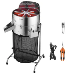 VEVOR Electric Bud Leaf Trimmer, 18 in Tiltable Bud Trimmer with Sharp Stainless Steel Blades, Adjustable Speed, Hydroponic Cutting Machine with Collection Bag Hand Pruner & Scissors, for Leaves Buds