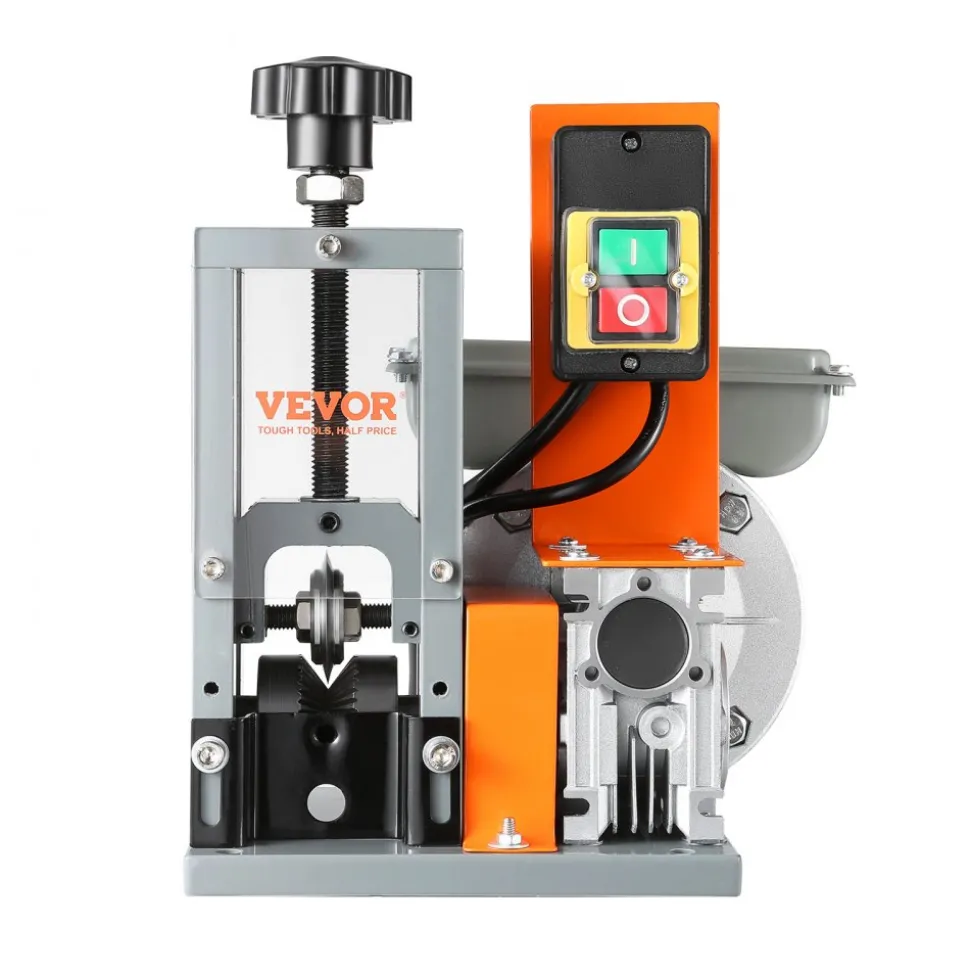 VEVOR Electric Cable Stripping Tool, 0.06''-1.57'' Motorized Wire Stripper, 370 W, 88 ft/min, Includes Manual Crank & 11 Channels, Ideal for Copper Scrap Recycling