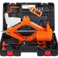 VEVOR Electric Car Jack, 3 Tons /6600 lbs Scissor Jack, 12V Electric Automatic Jack with Double Saddles and Remote Control, Portable Car Jack for Sedan, SUV, Truck Tire Change