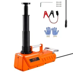 VEVOR Electric Car Jack, 15 Tons /33000 lbs, Adjustable Electric Scissor Jack with High Load Capacity, 12V Dual-Powered Tire Change Replacement with LED Light, Portable Jack kit for Sedan, SUV, Truck