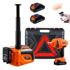 VEVOR Electric Car Jack, 5 Tons /11000 lbs, Electric Scissor Jack with Built-In Inflator, 12V Tire Change Replacement with Electric Impact Wrench & LED Light, Portable Jack kit for Sedan, SUV, Truck