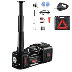 VEVOR Electric Car Jack, 5 Tons /11000 lbs, Electric Scissor Jack with Built-In Inflator, 12V Tire Change Replacement with Electric Impact Wrench & LED Light, Portable Jack kit for Sedan, SUV, Truck