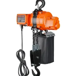 VEVOR Electric Chain Hoist, 2200 lbs Load Capacity, 10 ft Lifting Height, 6.9 ft/min Speed, 120V, Single Phase Overhead Crane with Chain, 10 ft Wired Remote Control for Garage, Shop, Hotel, and Home
