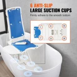 VEVOR Electric Chair Lift, Devices to Lift Elderly off Floor for Elderly, 3.03-19.96 inch Height Adjustable, Support Up to 310 LBS, 45° Tilt for Comfortable Leaning, for Seniors, Patient, Elderly