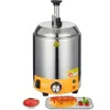 VEVOR Electric Cheese Dispenser with Pumps, 2.4x2 L Commercial Hot Fudge Warmer, Plastic Double Pumps Dispenser, 86-230℉ Temp Adjustable Nacho Cheese Sauce Warmer, for Hot Fudge Cheese Caramel