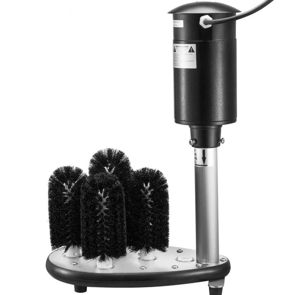 VEVOR Electric Commercial Glass Washer, 5-Brush Bar Glass Cleaner, 1200 Cups/Hour Wine Glass Cleaning Machine, Bar Glass Washer for Champagne Glasses, Beer Cups, Mugs, Perfect for Bars and Cafes