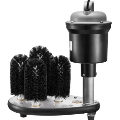 VEVOR Electric Commercial Glass Washer, 5-Brush Bar Glass Cleaner, 1200 Cups/Hour Wine Glass Cleaning Machine, Bar Glass Washer for Champagne Glasses, Beer Cups, Mugs, Perfect for Bars and Cafes