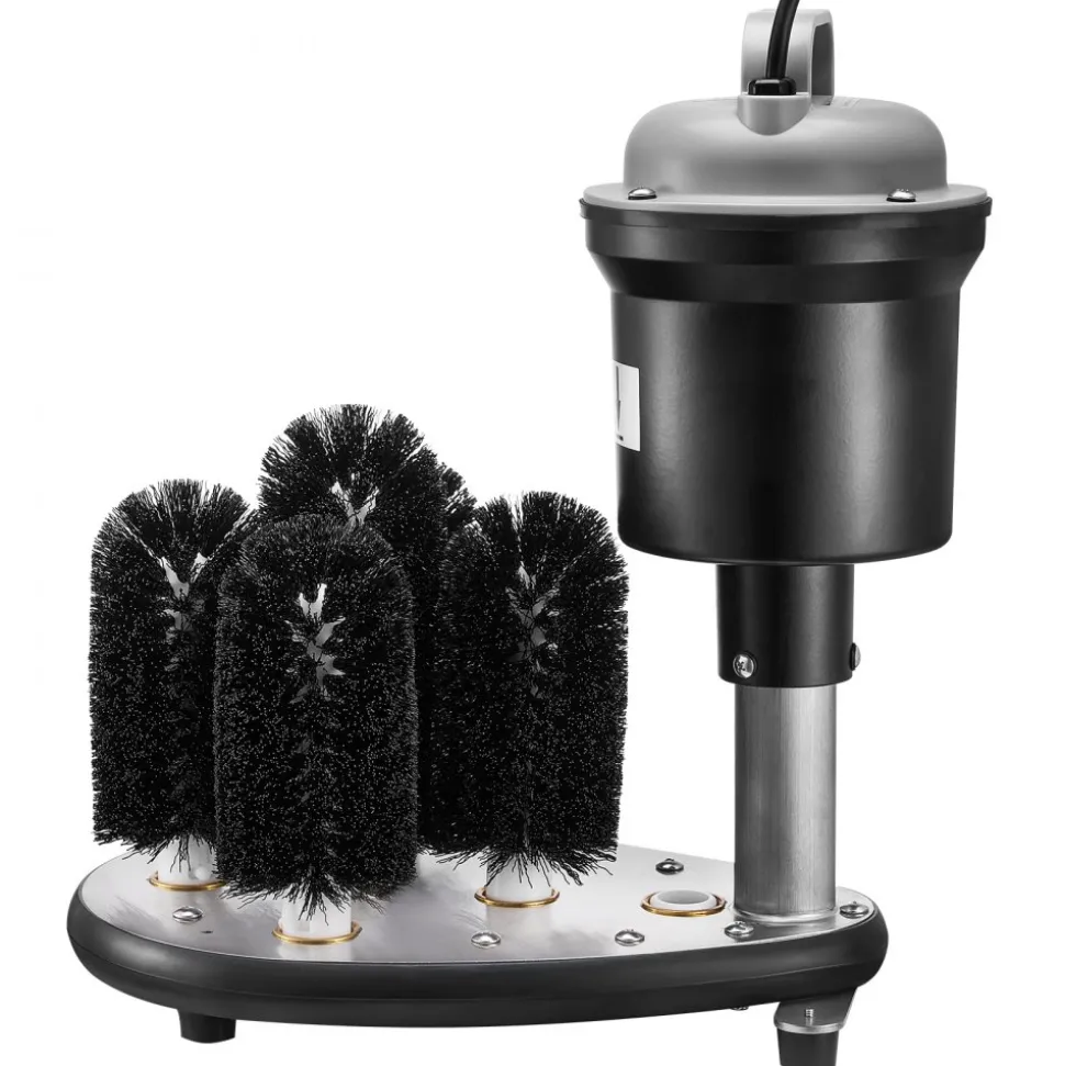 VEVOR Electric Commercial Glass Washer, 5-Brush Bar Glass Cleaner, 1200 Cups/Hour Wine Glass Cleaning Machine, Bar Glass Washer for Champagne Glasses, Beer Cups, Mugs, Perfect for Bars and Cafes