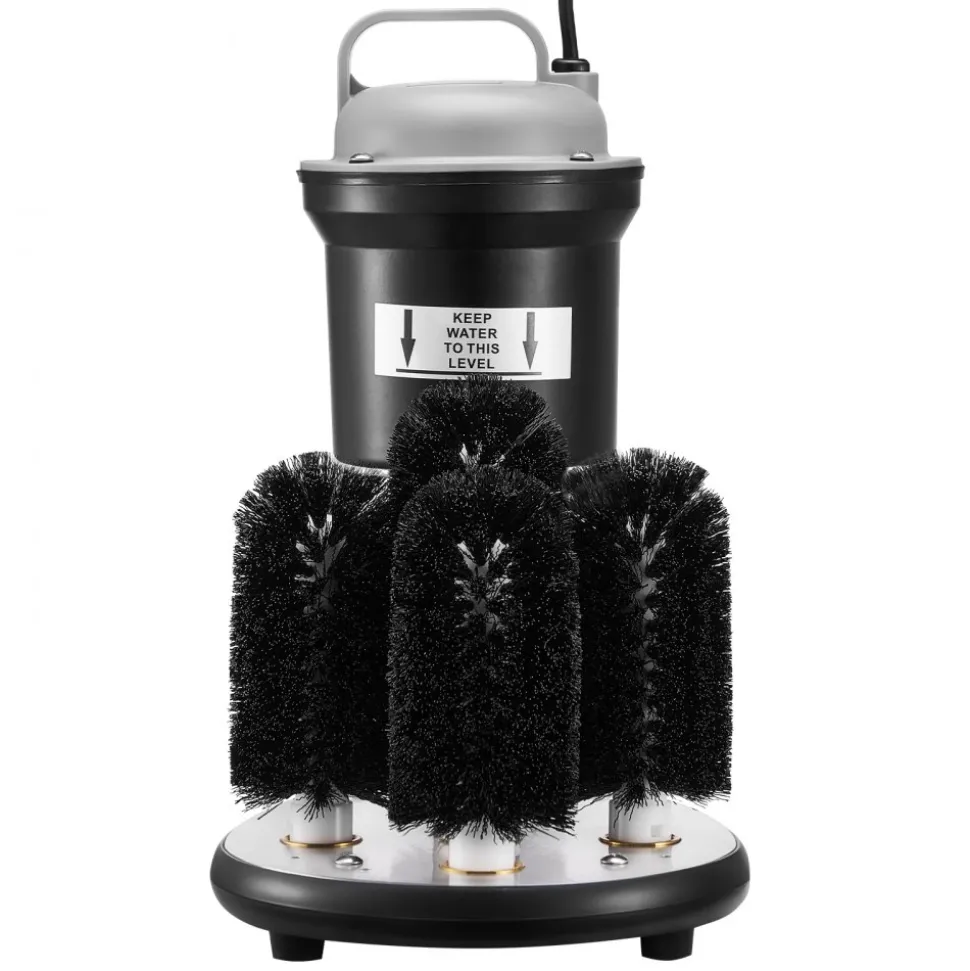 VEVOR Electric Commercial Glass Washer, 5-Brush Bar Glass Cleaner, 1200 Cups/Hour Wine Glass Cleaning Machine, Bar Glass Washer for Champagne Glasses, Beer Cups, Mugs, Perfect for Bars and Cafes