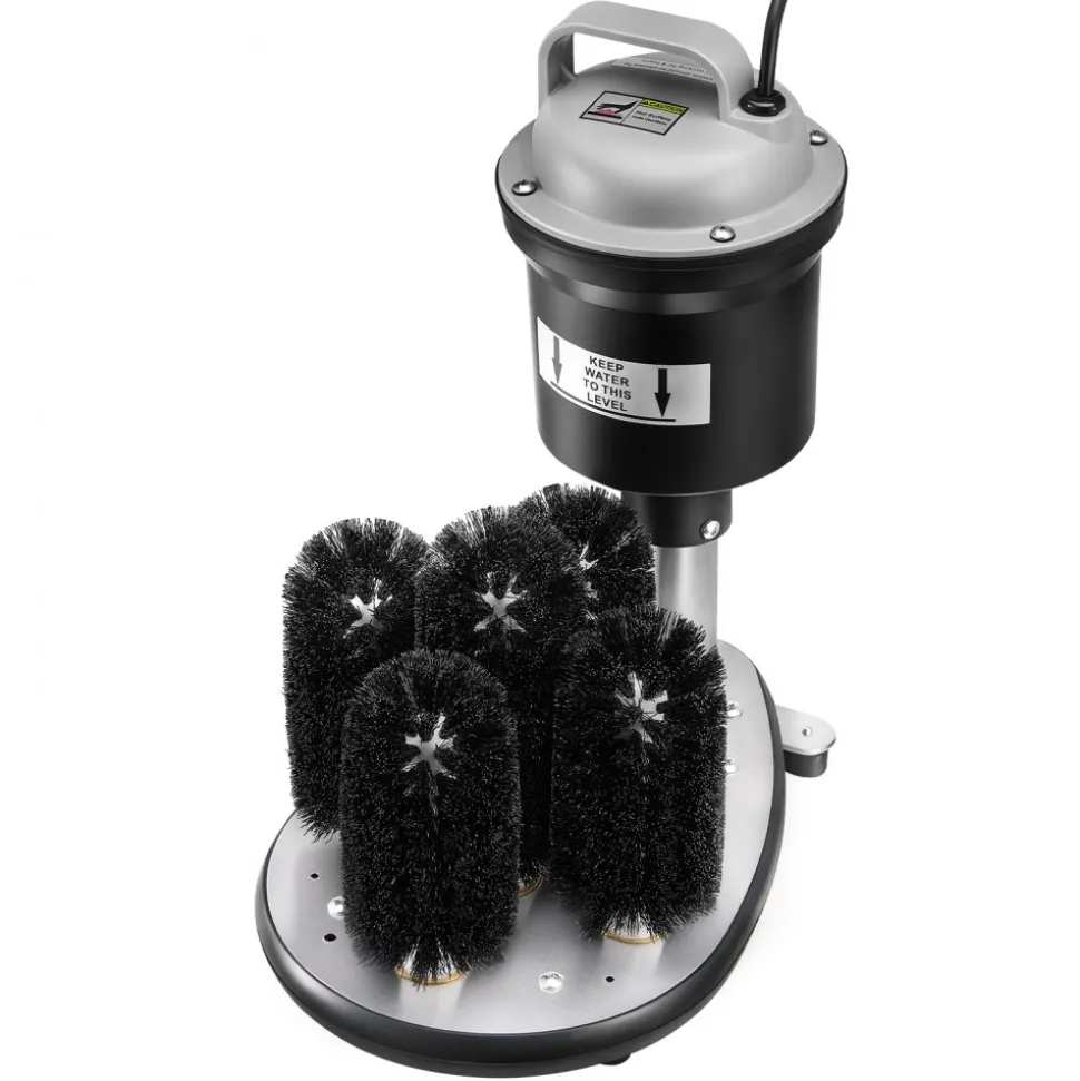 VEVOR Electric Commercial Glass Washer, 5-Brush Bar Glass Cleaner, 1200 Cups/Hour Wine Glass Cleaning Machine, Bar Glass Washer for Champagne Glasses, Beer Cups, Mugs, Perfect for Bars and Cafes