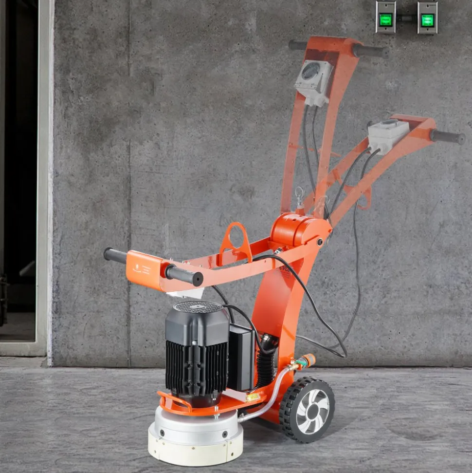VEVOR Electric Concrete Floor Grinder 10" Walk-Behind Grinder 1.7HP Concrete Floor Polisher, 1300W Grinding Machine, 1720RPM Upgrade Brushless Motor Surfacing Grinder for Granite/Marble/Stones