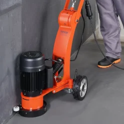 VEVOR Electric Concrete Floor Grinder 7" Walk-Behind Grinder 1.7HP Concrete Floor Polisher, 1300W Grinding Machine, 1720RPM Upgrade Brushless Motor Surfacing Grinder for Granite/Marble/Stones