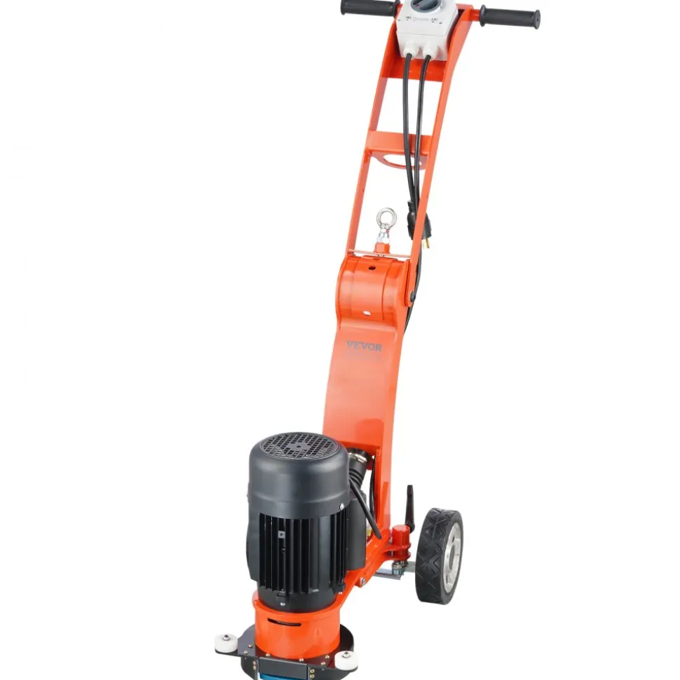 VEVOR Electric Concrete Floor Grinder 7" Walk-Behind Grinder 1.7HP Concrete Floor Polisher, 1300W Grinding Machine, 1720RPM Upgrade Brushless Motor Surfacing Grinder for Granite/Marble/Stones