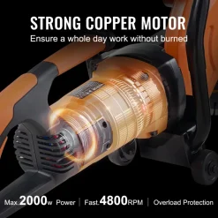 VEVOR Electric Concrete Saw, 9 in, 1800 W Motor Circular Saw Cutter with 3.5 in Cutting Depth, Wet/Dry Disk Saw Cutter Includes Water Line, Pump and Blade, for Stone, Brick