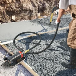 VEVOR Electric Concrete Vibrator, 1300W 16000 VPM, 2HP Copper Motor Handheld Concrete Vibrating Tool, Portable Pencil Cement Vibrator with Shaft of 14.75ft / 4.5m, Remove Air Bubble and Level Concrete