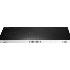 VEVOR Electric Cooktop, 24 inch 2 Burners Built-in Electric Stove Top, 1800W Ceramic Top Radiant Cooktop with Glass Panel, Touch Control, Timer, Child Lock, 9 Heat Level, Residual Heat Indicator, 120V