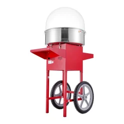 VEVOR Electric Cotton Candy Machine with Cart, 1000W Commercial Candy Floss Maker with Cover, Stainless Steel Bowl, Sugar Scoop and Drawer, Perfect for Home, Kids Birthday, Family Party, Red