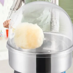 VEVOR Electric Cotton Candy Machine, 1000W Candy Floss Maker, Commercial Cotton Candy Machine with Cover, Stainless Steel Bowl, and Sugar Scoop, Perfect for Home Kids Birthday, Family Party (Blue)