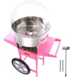 VEVOR Electric Cotton Candy Machine, 1000W Candy Floss Maker, Commercial Cotton Candy Machine with Stainless Steel Bowl, Sugar Scoop, and Drawer, Perfect for Home Kids Birthday, Family Party, Blue