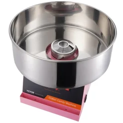 VEVOR Electric Cotton Candy Machine, 1000W Candy Floss Maker, Commercial Cotton Candy Machine with Stainless Steel Bowl, and Sugar Scoop, Perfect for Home Kids Birthday, Family Party (Pink)