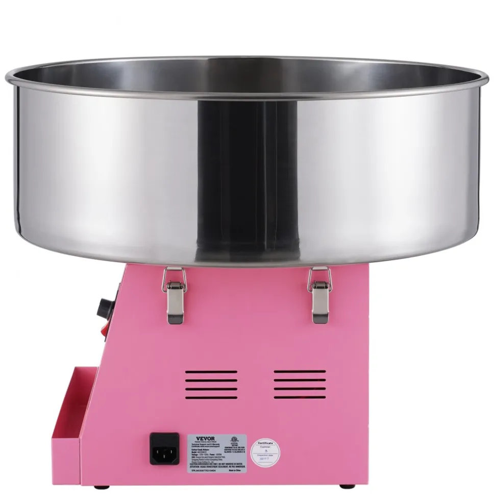 VEVOR Electric Cotton Candy Machine, 1000W Candy Floss Maker, Commercial Cotton Candy Machine with Stainless Steel Bowl, and Sugar Scoop, Perfect for Home Kids Birthday, Family Party (Pink)