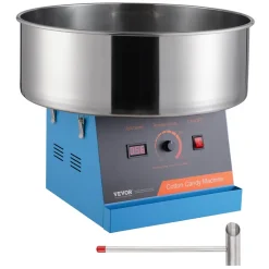 VEVOR Electric Cotton Candy Machine, 1000W Candy Floss Maker, Commercial Cotton Candy Machine with Stainless Steel Bowl, and Sugar Scoop, Perfect for Home Kids Birthday, Family Party (Blue)