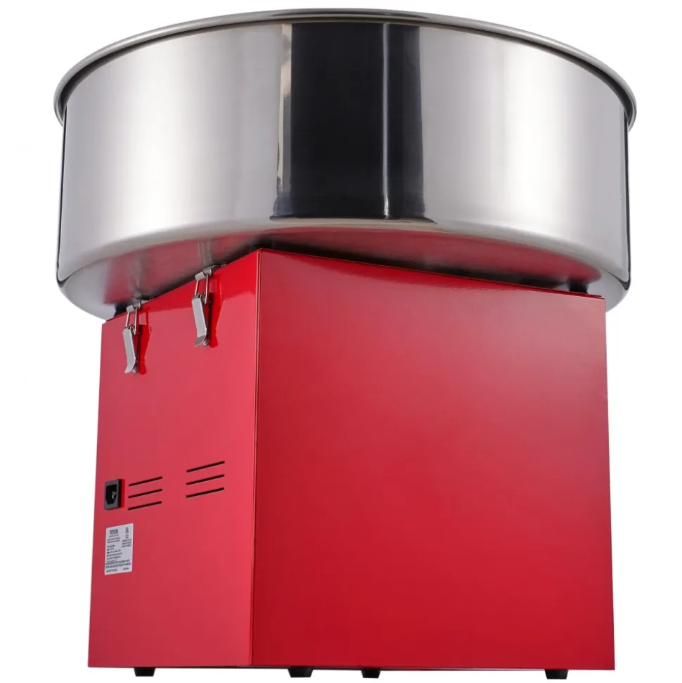 VEVOR Electric Cotton Candy Machine, 1000W Candy Floss Maker, Commercial Cotton Candy Machine with Stainless Steel Bowl, Sugar Scoop, and Drawer, Perfect for Home Kids Birthday, Family Party, Red