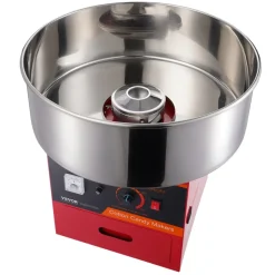 VEVOR Electric Cotton Candy Machine, 1000W Candy Floss Maker, Commercial Cotton Candy Machine with Stainless Steel Bowl, Sugar Scoop, and Drawer, Perfect for Home Kids Birthday, Family Party, Red