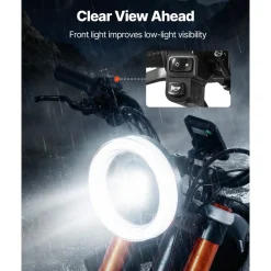 VEVOR Electric Dirt Bike for Teens Adults, 2000W Motor, 31 MPH Speed, 31 Miles Max Range, 48V 22.5Ah Battery, Off-Road Motorcycle with Light, Display, Dual Suspension & Hydraulic Brakes for Age 14+