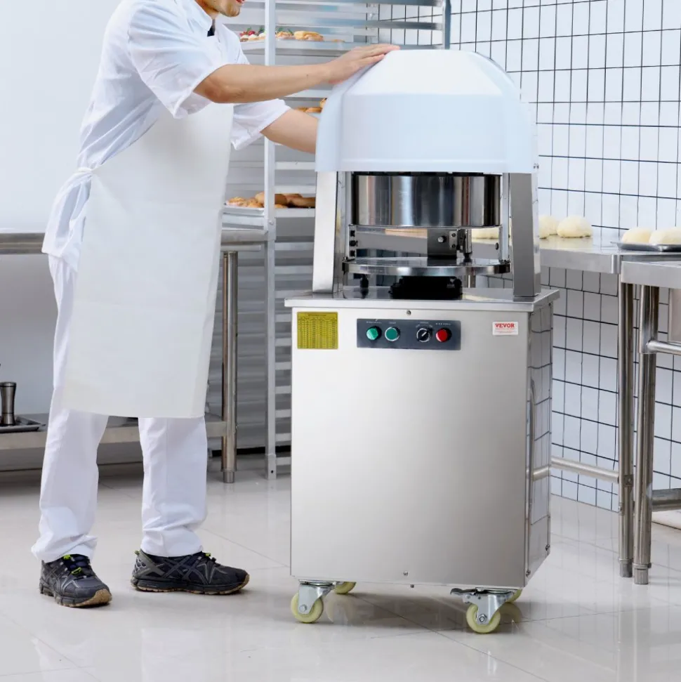 VEVOR Electric Dough Divider, 20PCS Automatic Dough Dividing Cutting Machine, 2.12oz - 9.17oz Equal Dough Cutter with Pure Copper Motor and 304 Stainless Steel Tray, for Bakery, Restaurant